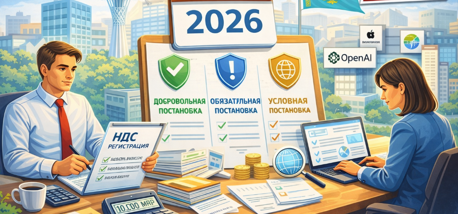 Новый порядок регистрации по НДС с 1 января 2026 года в Казахстане