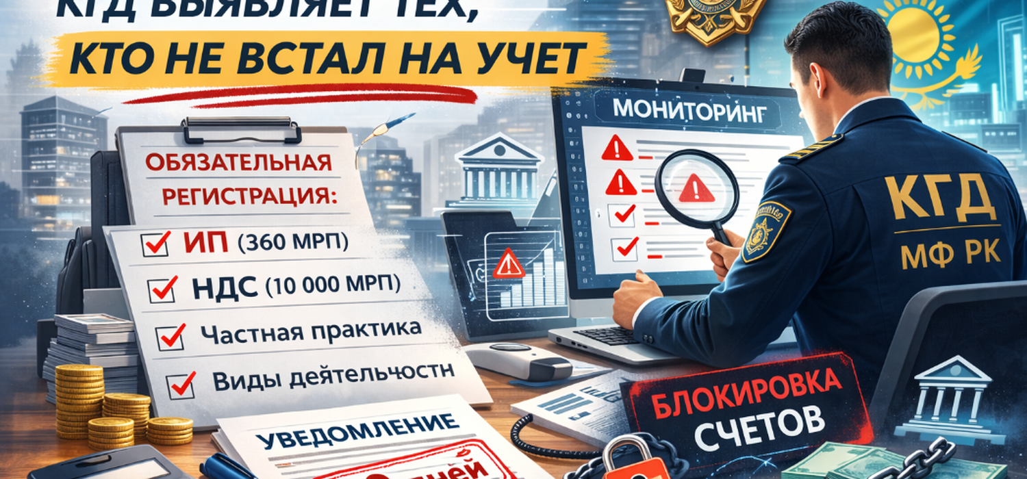 Налоговая регистрация в 2026 году: КГД выявляет тех, кто не встал на учет